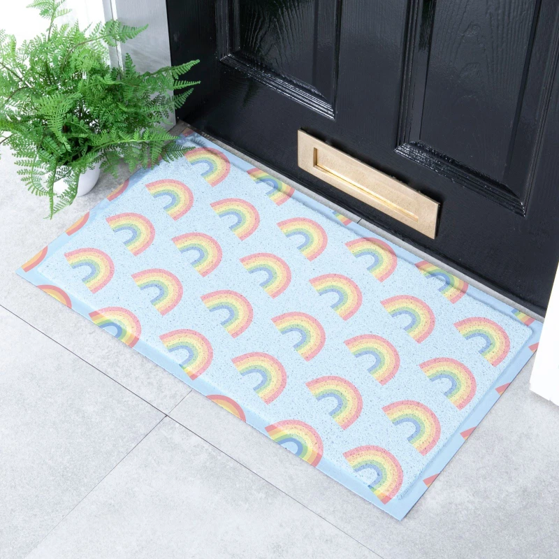 Image of Native Natural Pastel Rainbow Doormat (70 X 40Cm)