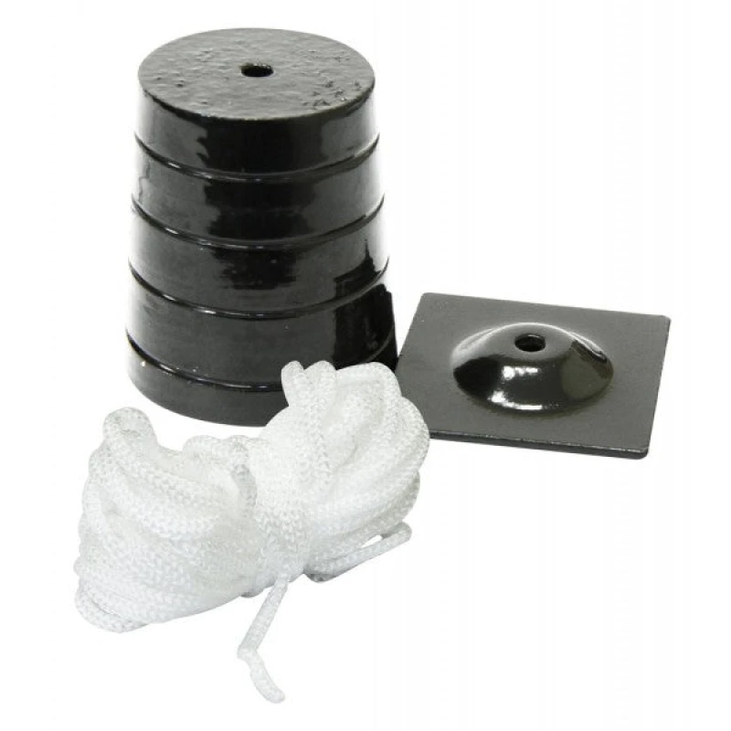 Image of Rolson Plumb Bob and Line Cord, 5m (400g), Black