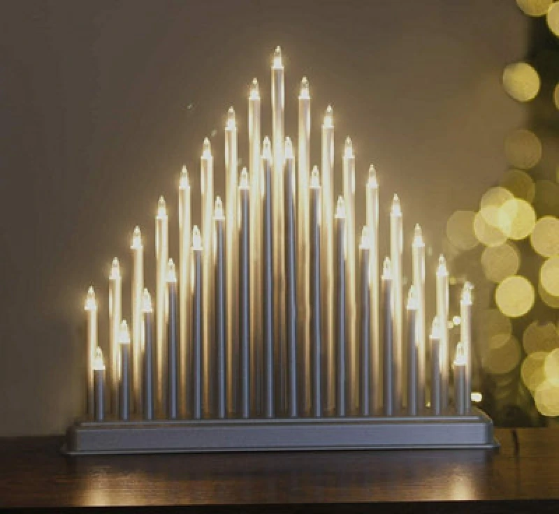 Image of Marco Paul 33 Pipe Christmas Candle Bridge - White