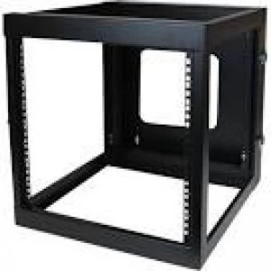 Image of Startech 12u 22" Depth Hinged Open Frame Wall Mount Server Rack