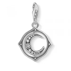 Image of THOMAS SABO Silver Cubic Zirconia Rotating Moon Charm 1854-051-14