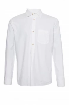 Image of Mens French Connection Pique Pop Over Shirt White