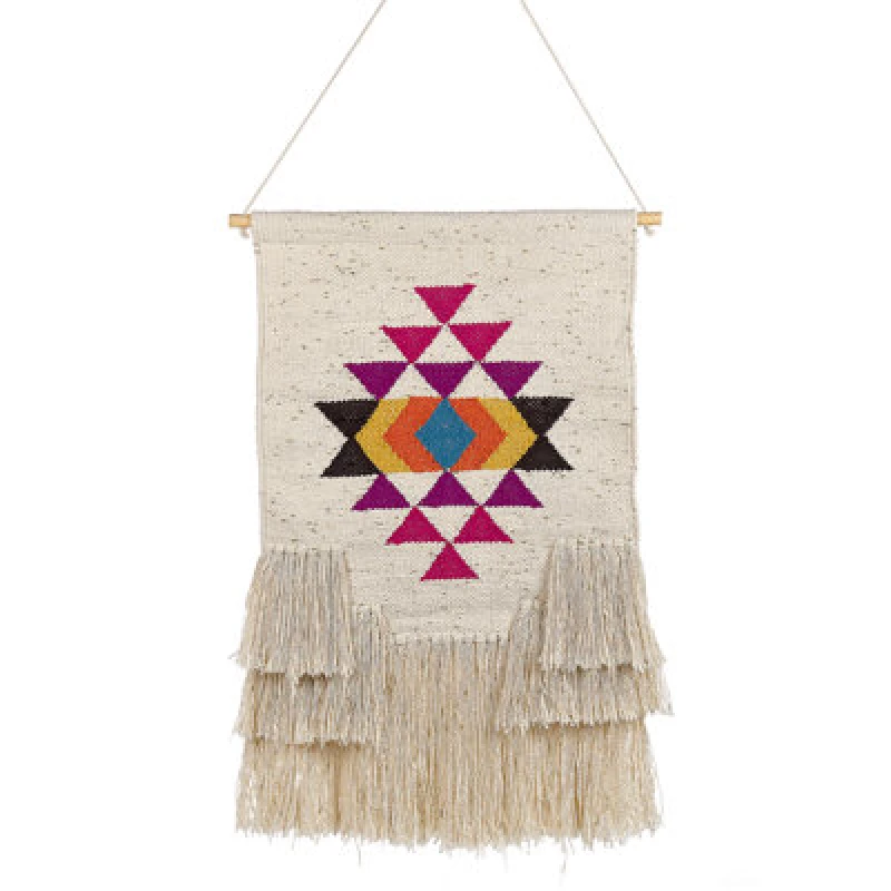 Image of Beliani Fabric Wall Hanging Vehari Cotton 104cm Multicolour