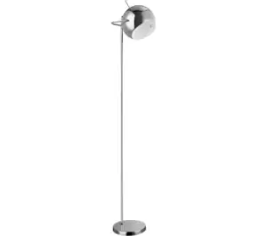 Image of INTERIORS by Premier Floor Lamp - Chrome & White Inside