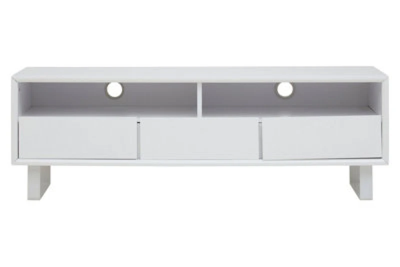 Image of Premier Housewares Moritz White High Gloss Media Cabinet White