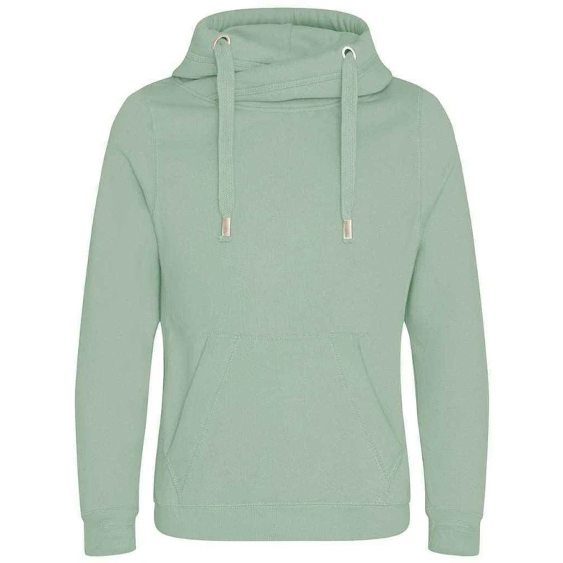 Image of AWDis AWDis Men Cross Neck Hoodie in Dark Green Size: X-Small Dark Green XS Male 5059958506664