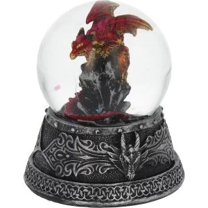 Image of Enchanted Ruby Dragon Snowglobe
