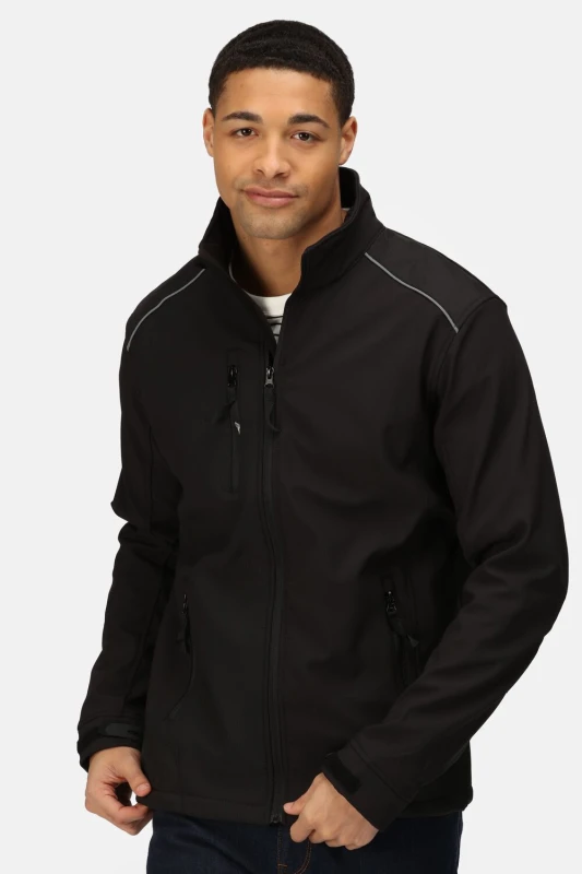 Image of Regatta Regatta Men Sandstorm Softshell Jacket in Black Size: 3X-Large Black XXXL Male 5051513723783