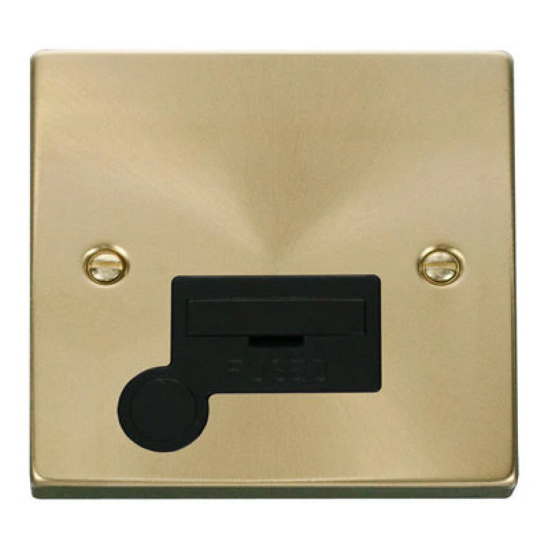 Image of SE Home Satin / Brushed Brass 13A Fused Connection Unit With Flex Gold