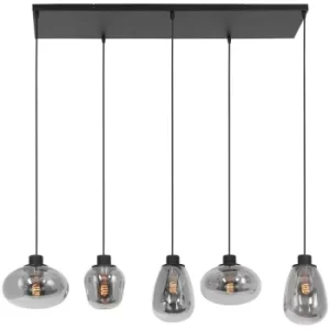 Image of Sienna Reflexion Straight Bar Pendant Ceiling Light Matt Black