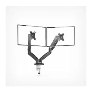 Image of VonHaus Dual Monitor Arm Full Motion for 17-32Screens - Gas Spring Double Monitor Mount Desk Stand with Clamp and USB Port -180° Tilt, 360°
