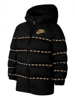 Image of Nike Unisex Nsw Down Jacket - Black/Gold