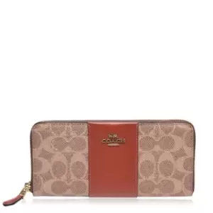 Image of Coach Accordion Zip Around Purse - Brown