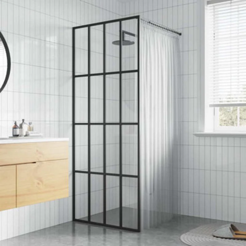 Image of Vidaxl Walk-In Shower Screen Clear Tempered Glass 90X195 Cm