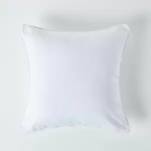 Image of Homescapes - Cotton Plain Off White Cushion Cover, 60 x 60cm - White