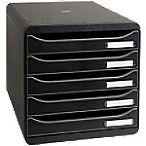 Image of Exacompta Filing Drawers Unit Big Box Plus Polystyrene Black 27.8 x 34.7 x 27.1 cm