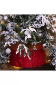 Image of Rattan Style Red Tree Skirt