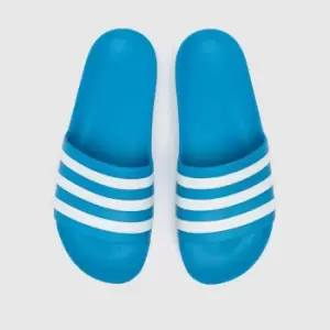 Image of Adidas Adilette Aqua Sandals In Blue