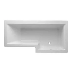Image of Cooke Lewis Adelphi RH Acrylic L shaped Shower Bath L1675mm W850mm