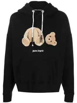 Image of PALM ANGELS Bear Hoodie Black