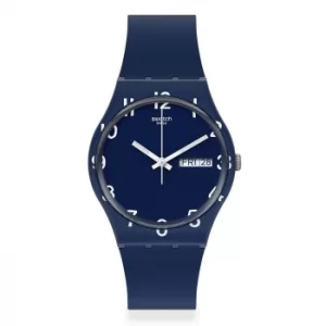 Image of Swatch Over Blue Silicone Strap Watch