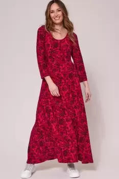 Image of Essential Jersey Print Maxi Dress