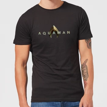 Image of Aquaman Title Mens T-Shirt - Black - 5XL