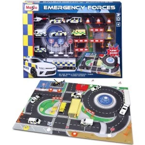 Image of Fresh Metal Emergency Force Playset With Playmat