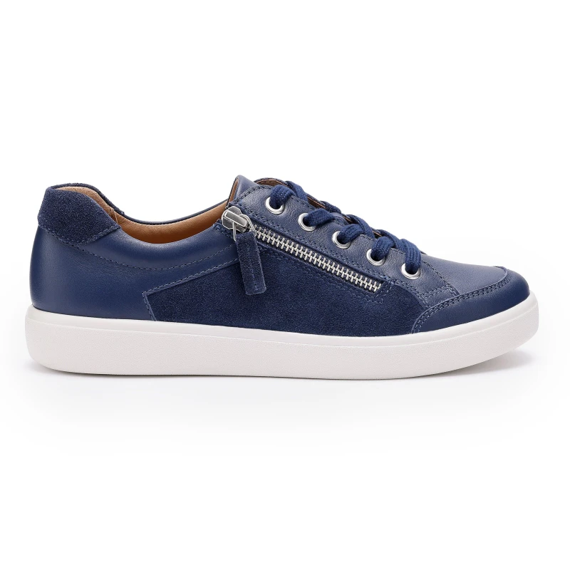 Image of Hotter Womens 'Chase II' Trainers in Navy Size: 7.5 Navy Female 7.5