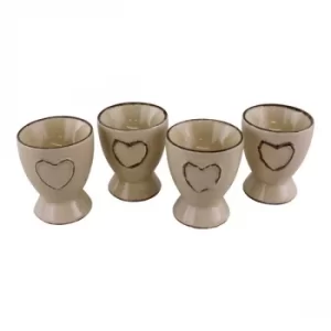 Image of Set Of 4 Heart Range Ceramic Egg Cups