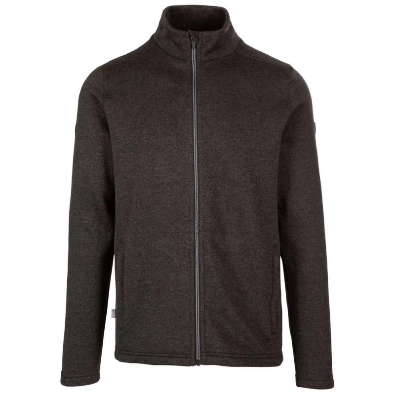 Image of Trespass Trespass Men Rundel Marl Fleece Jacket in Dark Grey Size: Small Dark Grey S Male 5063107732927
