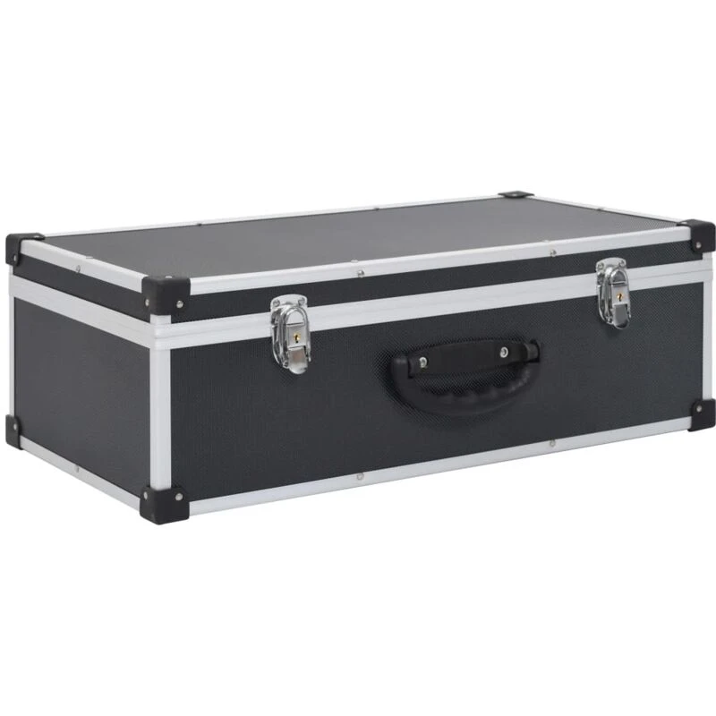Image of VIDAXL Cd Case for 80 CDs Aluminium abs Black Vidaxl 91855