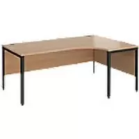 Image of Dams International Right Hand Ergonomic Desk MB18ERKB 1,800 x 1,200 x 725 mm