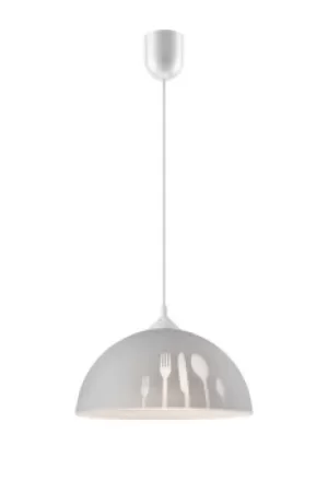 Image of Dome Pendants Ceiling Light Grey, 1x E27