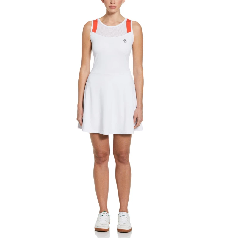 Image of Original Penguin Tennis Dress Womens - White White 8