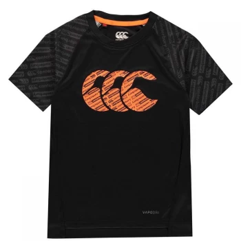Image of Canterbury Large Logo T Shirt Junior Boys - Black