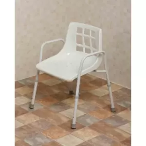 Image of Nrs Healthcare Height Adjustable Shower Chair - White