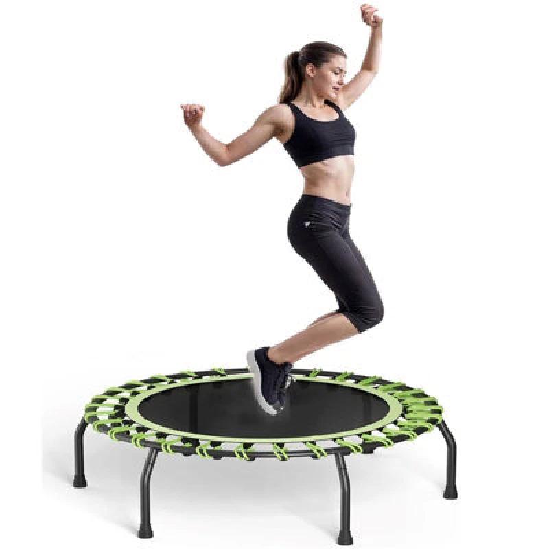Image of Gr8 Home Trampoline Bungee Fitness Jumper 40" Rebounder Bouncer Exercise Silent Green