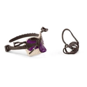 Image of SCHLEICH Horse Club Saddle & Bridle for Lisa & Storm Toy Figure Accessory Set