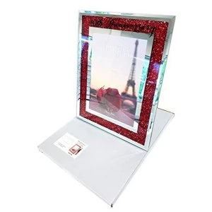 Image of 5" x 7" - Celebrations Crystal Frame - 40th Anniversary