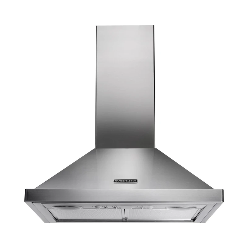 Image of Rangemaster 60cm Chimney Cooker Hood - Stainless Steel & Chrome RHDC60SSC Stainless steel