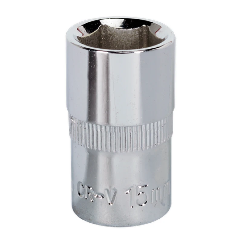 Image of Sealey Premier WallDrive Socket 15mm 1/2"Sq Drive Fully Polished SP1215