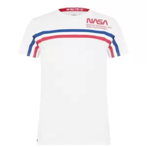 Image of Alpha Industries NASA ISS T-Shirt - White