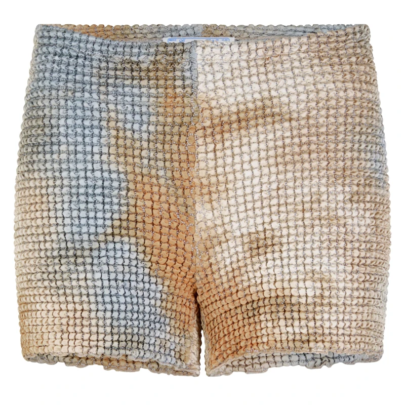 Image of Off White Womens Tie Dye Shorts, All Over Design Camel female 10 (S)