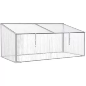 Image of Outsunny - Outdoor & Indoor Greenhouse Plants Cold Frame pc Board 99 x 60 x 44cm - Transparent