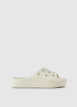 Image of Crocs Womens Classic Platform Slide In Bone