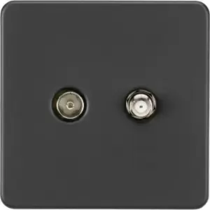 Image of MLA Knightsbridge TV & Sat TV Outlet (Isolated) Anthracite - SF0140AT
