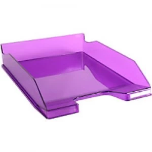 Image of Exacompta Letter Tray Combo 2 Polystyrene Purple 25.5 x 34.7 x 6.5 cm