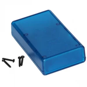 Image of Hammond 1593QTBU Translucent Blue ABS Enclosure battery 112 x 66 x...