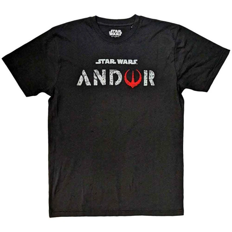 Image of Star Wars Andor Logo T Shirt Black unisex